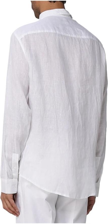 Armani Exchange Klassiek Wit Linnen Overhemd met Lange Mouwen White Heren - Foto 8