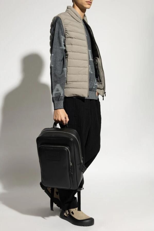 Emporio Armani Monogram Trui Fijn Gebreid Logo Print Gray Heren - Foto 13