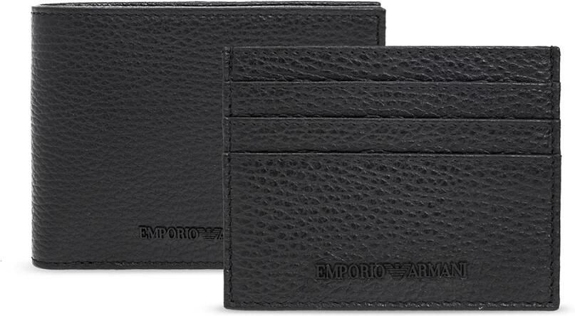 Emporio Armani Minimalistische Portemonnee met Logo en Kaartsleuven Black Heren - Foto 4