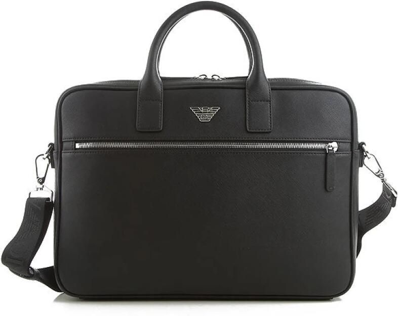Emporio Armani Laptop tas met ritssluiting en interne vakken Black Unisex - Foto 2