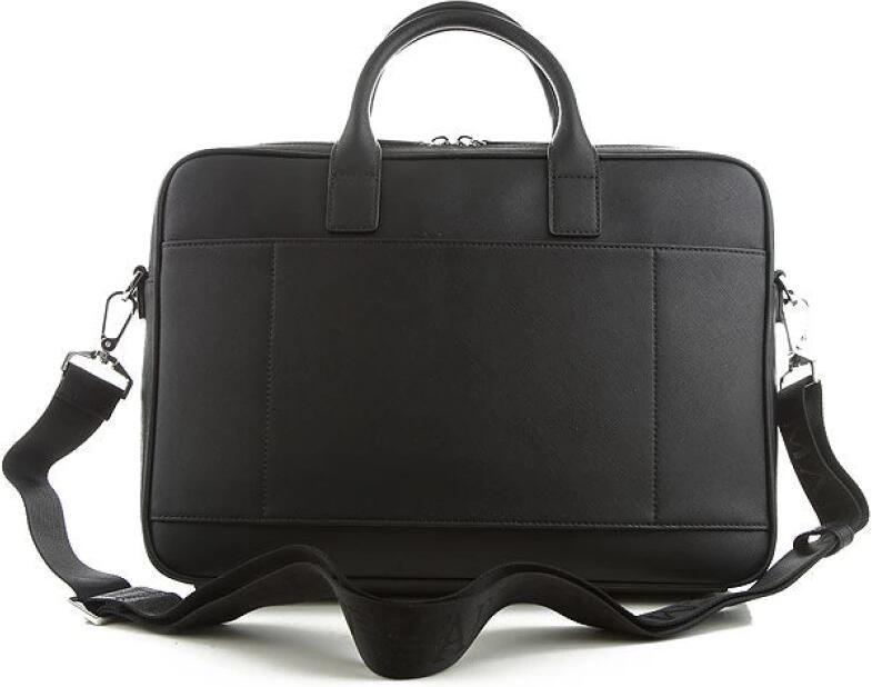 Emporio Armani Laptop tas met ritssluiting en interne vakken Black Unisex - Foto 3