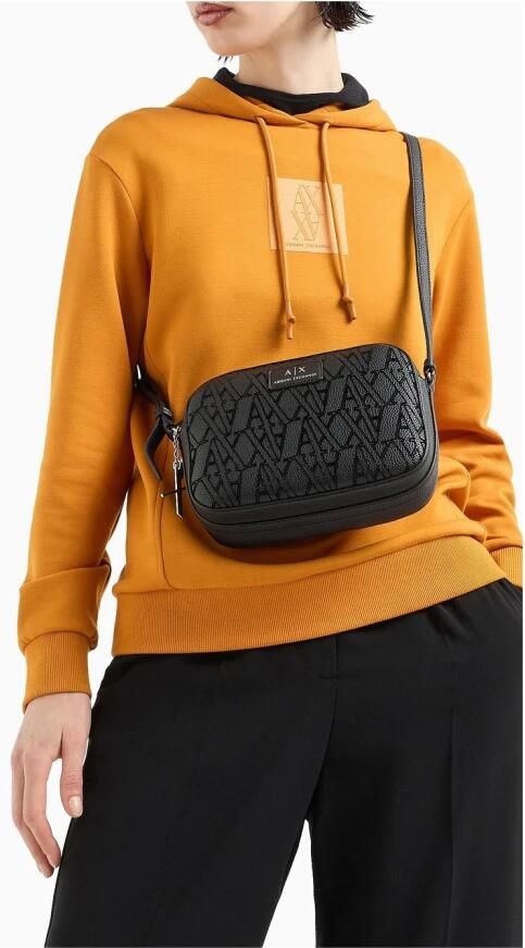 Emporio Armani Zwarte cameratas met overal logo Black Dames - Foto 5