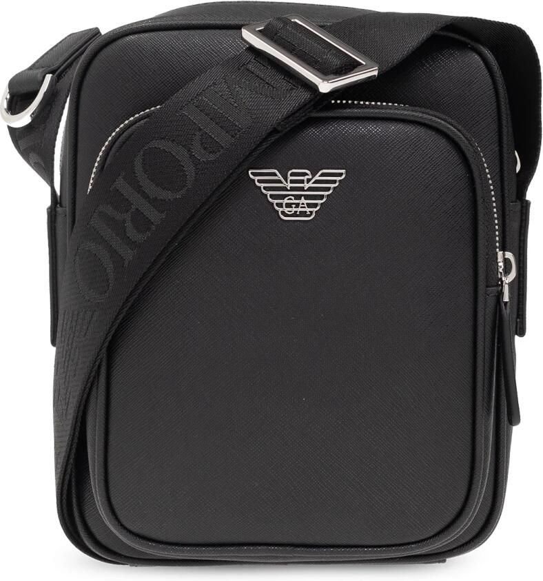 Emporio Armani Stijlvolle Crossbody Tas met Verstelbare Band Black Heren