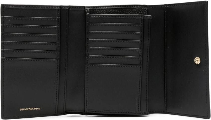 Emporio Armani Zwarte leren portemonnee Y3H326-Yvz7B 80001 Black Unisex - Foto 3