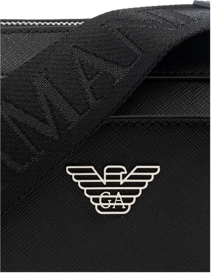 Emporio Armani Zwarte Saffiano Adelaar Clutch Tas Black Heren - Foto 3