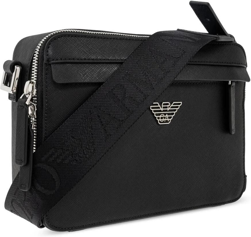 Emporio Armani Zwarte Saffiano Adelaar Clutch Tas Black Heren - Foto 2