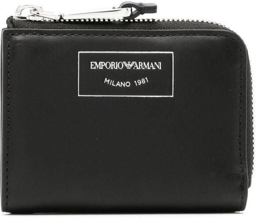 Emporio Armani Zwarte Leren Portemonnee Black Dames - Foto 3