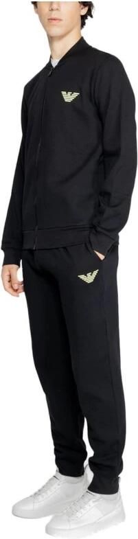 Emporio Armani Zwarte katoenen sweatsuit herfst wintercollectie Black Heren - Foto 4