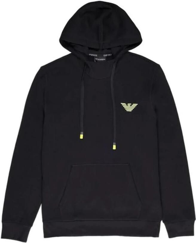 Emporio Armani Zwarte Hoodie Herfst Winter Stijl Black Heren
