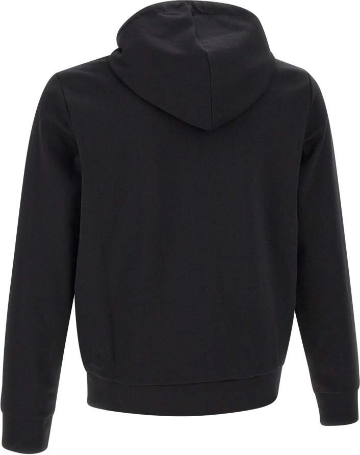 Emporio Armani Blauwe Zip-through Sweatshirt met Logo Appliqué Blue Heren