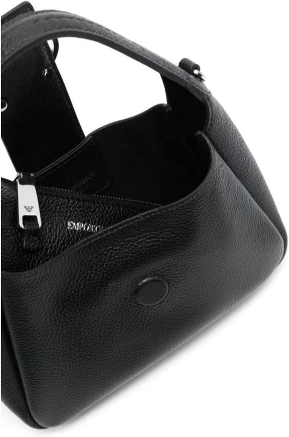 Emporio Armani Zwarte Leren Schoudertas met Logo Black Dames - Foto 4
