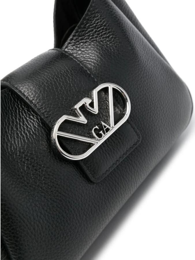 Emporio Armani Zwarte Leren Schoudertas met Logo Black Dames - Foto 2