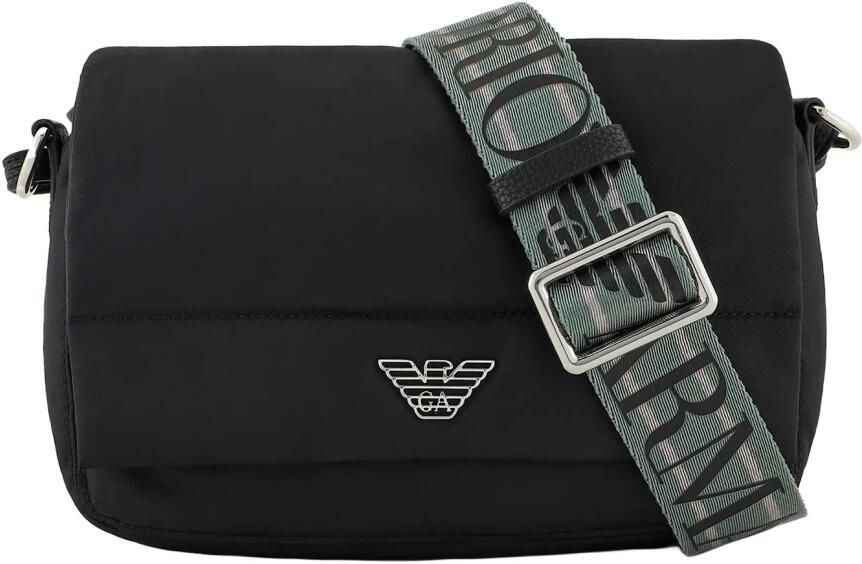 Emporio Armani Zwarte Nylon Schoudertas met Metalen Logo Black Dames - Foto 10