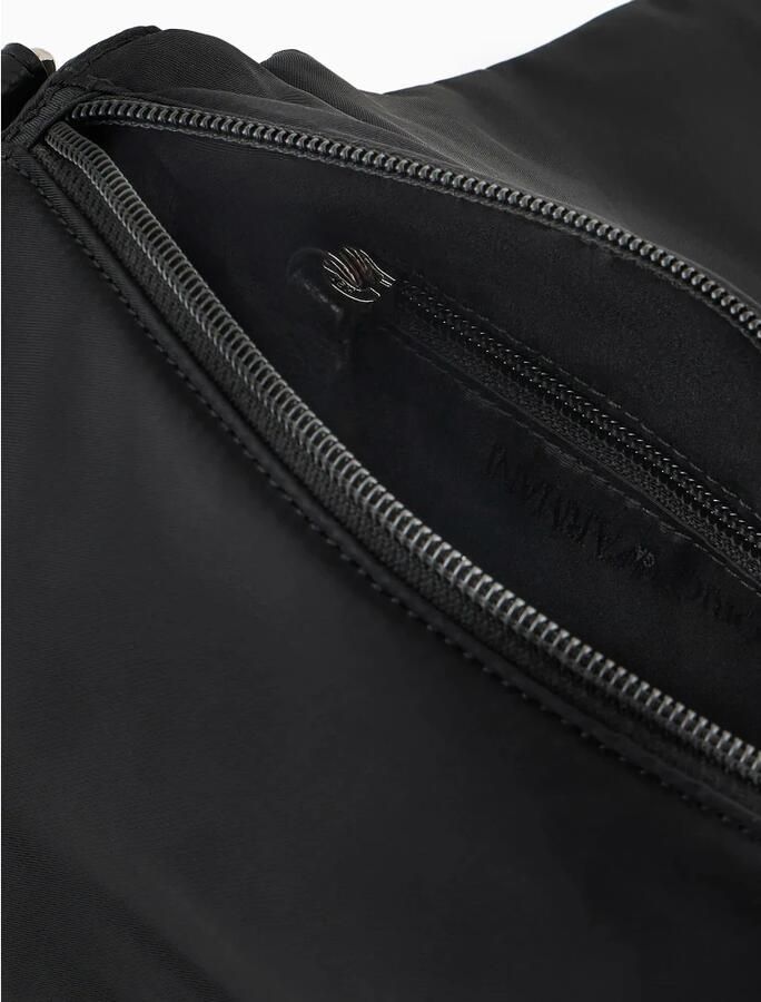 Emporio Armani Zwarte Nylon Schoudertas met Metalen Logo Black Dames - Foto 4