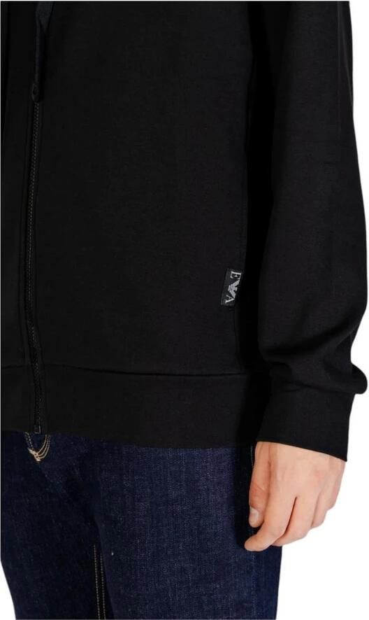 Emporio Armani Zwarte Polyester Blend Sweater Heren Herfst Winter Black Heren