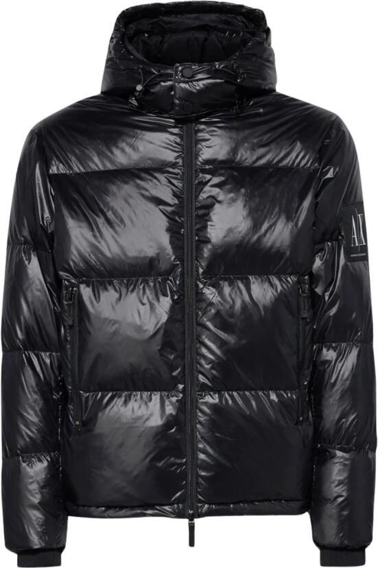 Armani Exchange Zwarte Polyamide Jack met Strak Ontwerp Black Heren - Foto 6