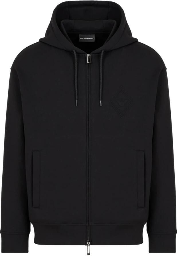 Emporio Armani Zwarte Sweater met Capuchon en Rits Black Heren - Foto 3