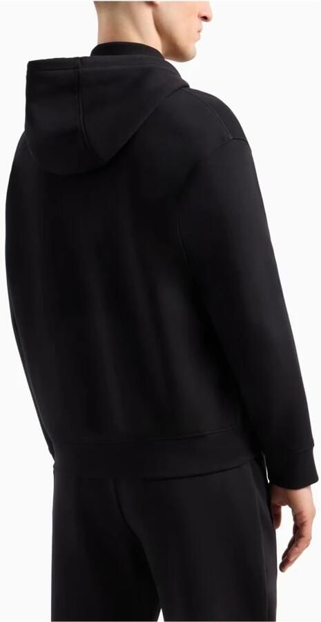 Emporio Armani Zwarte Sweater met Capuchon en Rits Black Heren - Foto 2