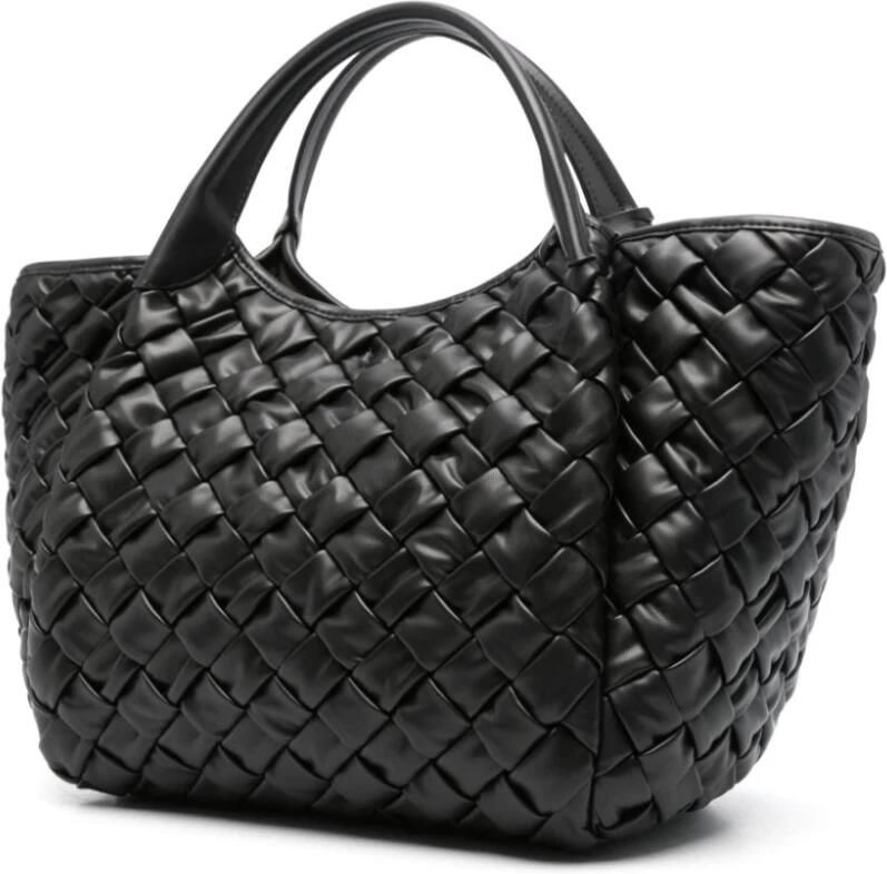 Emporio Armani Zwarte tas met gevlochten ontwerp en logohanger Black Dames - Foto 2