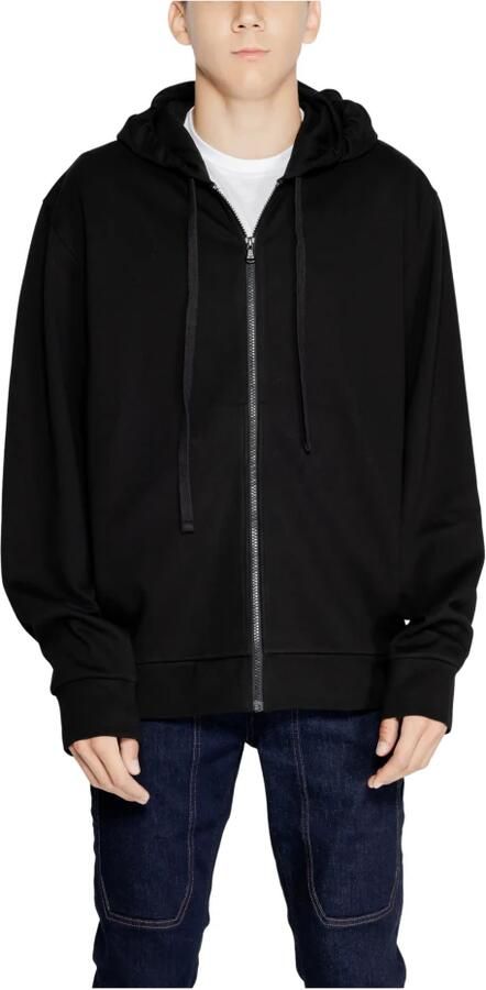 Emporio Armani Zwarte Polyester Blend Sweater Heren Herfst Winter Black Heren - Foto 8