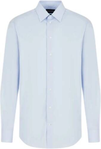 Emporio Armani Formal Shirts Blauw Heren