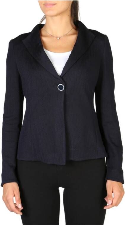 Emporio Armani Dames Formele Blazer Herfst Winter Collectie Blauw Dames