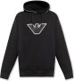 Emporio Armani Herenhoodie van dubbel jersey Heren Double Jersey Hoodie Blue Black Heren - Thumbnail 1