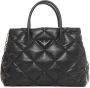 Emporio Armani Gewatteerde Winkeltas met Metalen Kettingriem Zwart Dames - Thumbnail 1