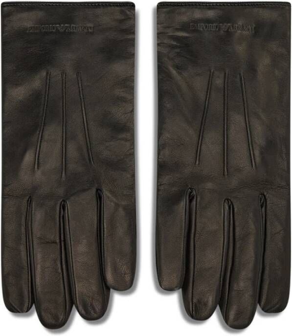 Emporio Armani Zwarte handschoenen van Armani Black Heren