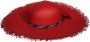 Emporio Armani Rode Hoed met Brede Rand van Geweven Stro Red Dames - Thumbnail 1