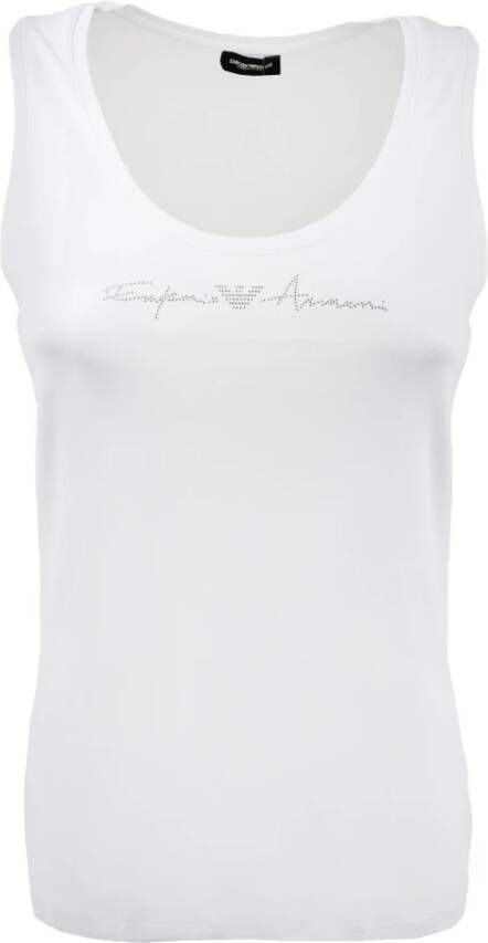 Emporio Armani Heren T-shirt van katoen White Dames