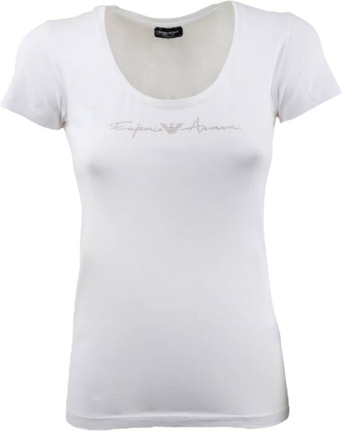 Emporio Armani Heren T-shirt van katoen White Dames