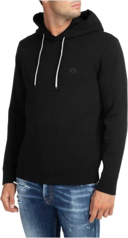 Emporio Armani Hoodie met Micro Logo Jersey Sweatshirt Black Heren