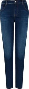 Emporio Armani J36 Jeans Hoge Taille Regular Fit Blauw Dames