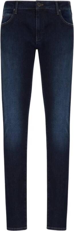 Emporio Armani Slim Fit Dark Denim Jeans Blue Heren