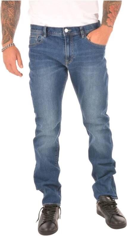 Emporio Armani Slim Fit Jeans Stijlvol en Duurzaam Blue Heren