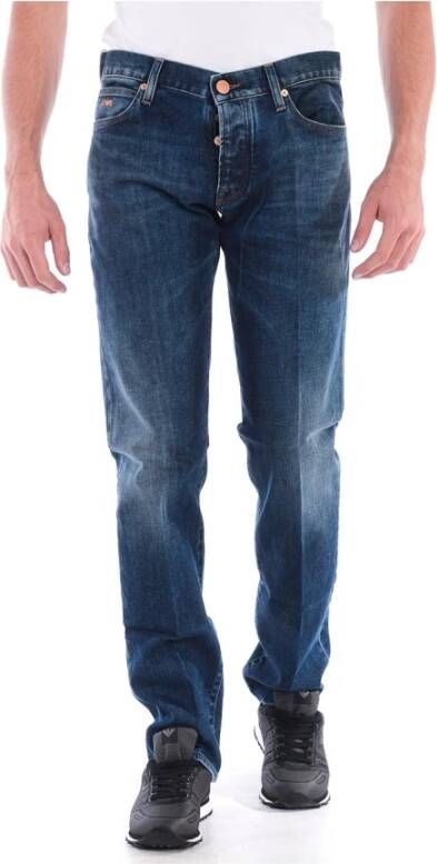 Emporio Armani Klassieke Denim Straight Jeans Blue Heren
