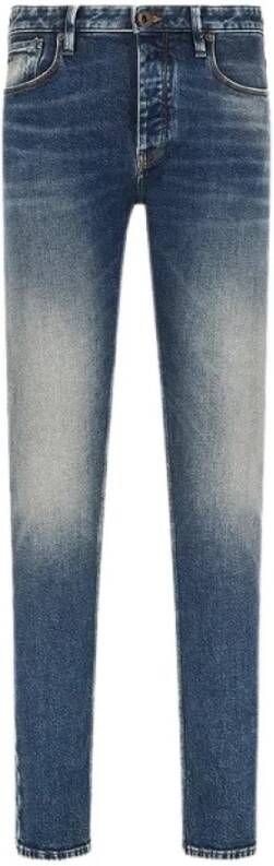 Emporio Armani Vintage Slim Fit Denim Jeans Blue Heren