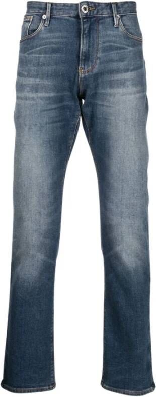 Emporio Armani Blauwe denim jeans Blue Heren