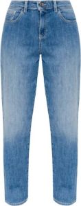Emporio Armani Straight Trousers Blauw Dames