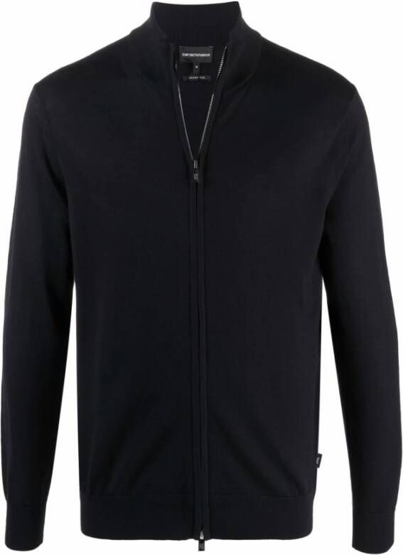 Emporio Armani Wollen Trui Blue Heren
