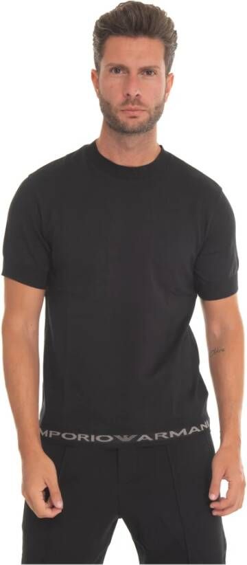 Emporio Armani Jersey T-shirt met eigentijdse pasvorm Zwart Heren