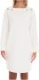 Emporio Armani Jersey Tuniek Jurk met Gouden Knoop White Dames - Thumbnail 1