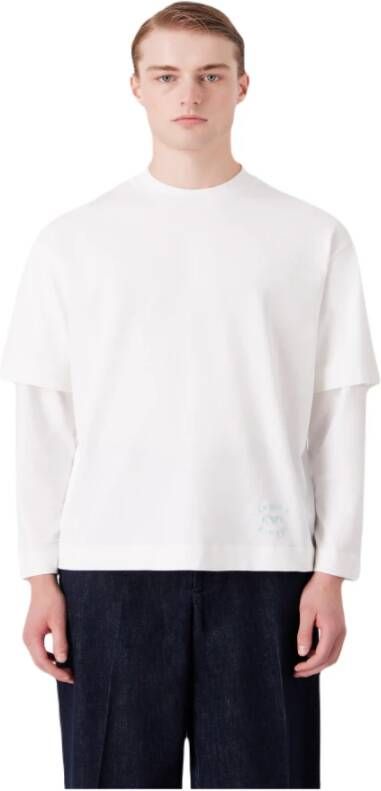 Emporio Armani Katoenen Heren T-Shirt White Heren