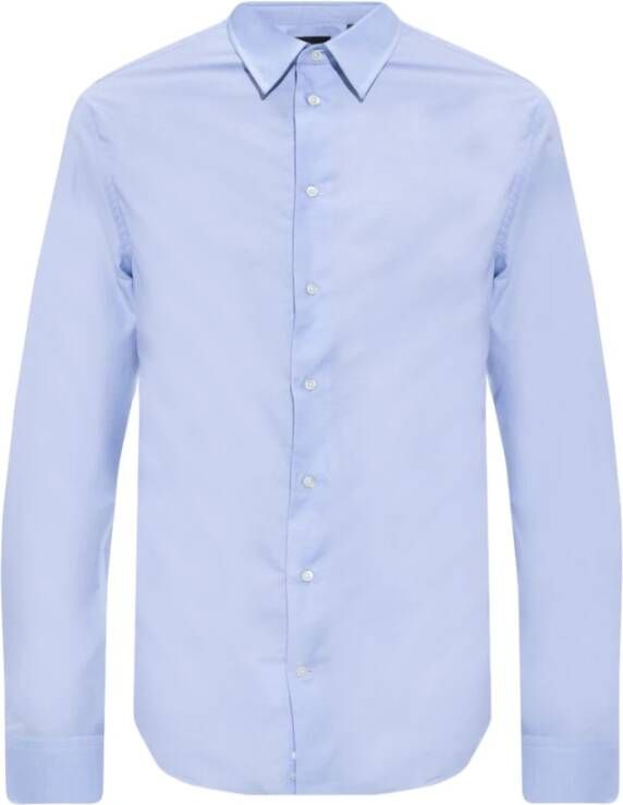 Emporio Armani Katoenen shirt Blauw Heren