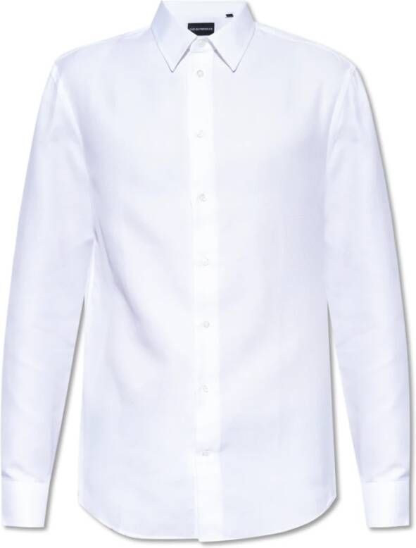 Emporio Armani Katoenen shirt White Heren