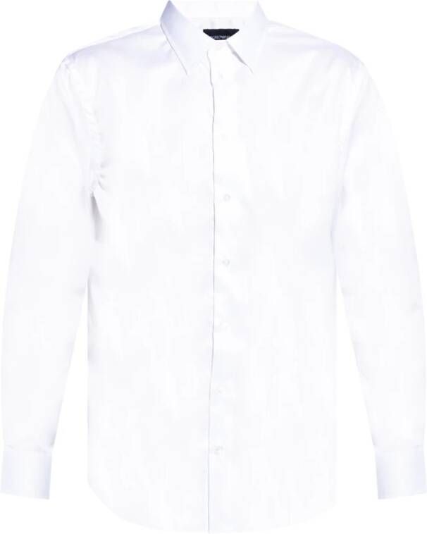 Emporio Armani Katoenen Shirt White Heren