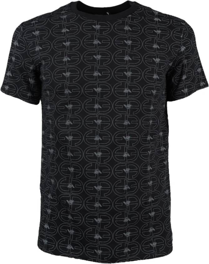 Emporio Armani Katoenen T-shirt 110853 2R566 Zwart Heren