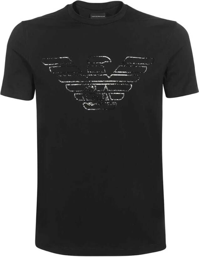 Emporio Armani Katoenen T-Shirt 3L1Tfm 1Jpzz 09E7 Zwart Heren