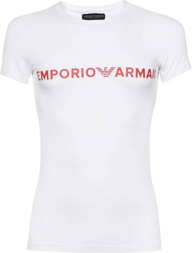 Emporio Armani Katoenen T-Shirt White Heren